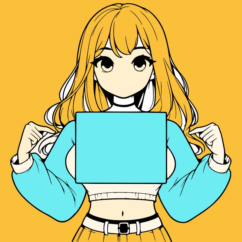 girl holding a blank sign in a long sleeve crop top