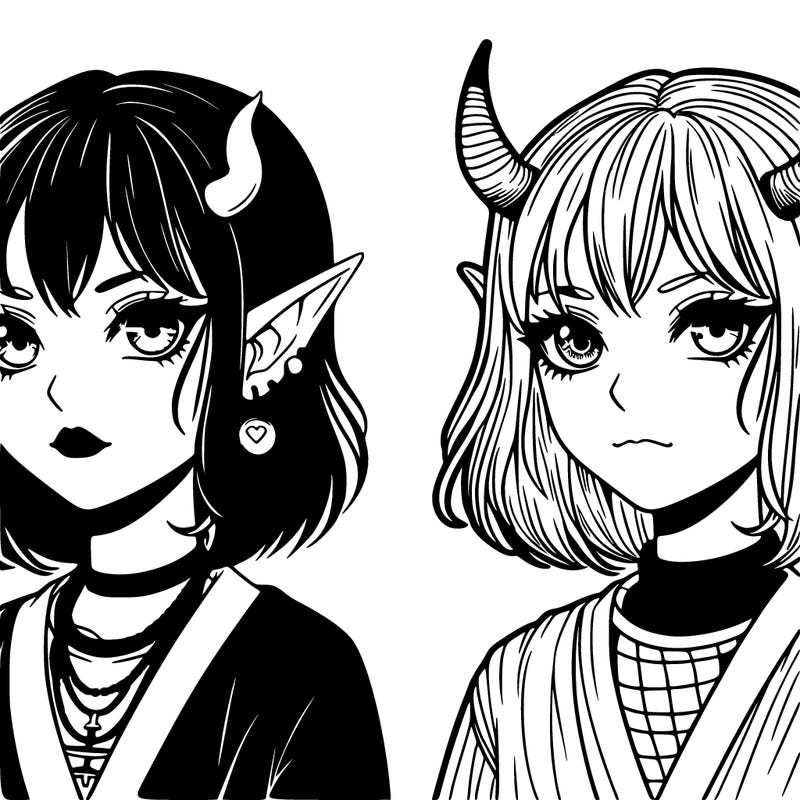 realistic girl devil.