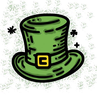 st patrick hat with thin lines