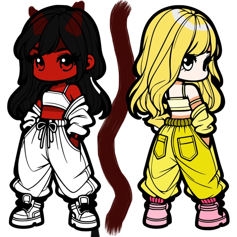 girl in crop top and baggy pants