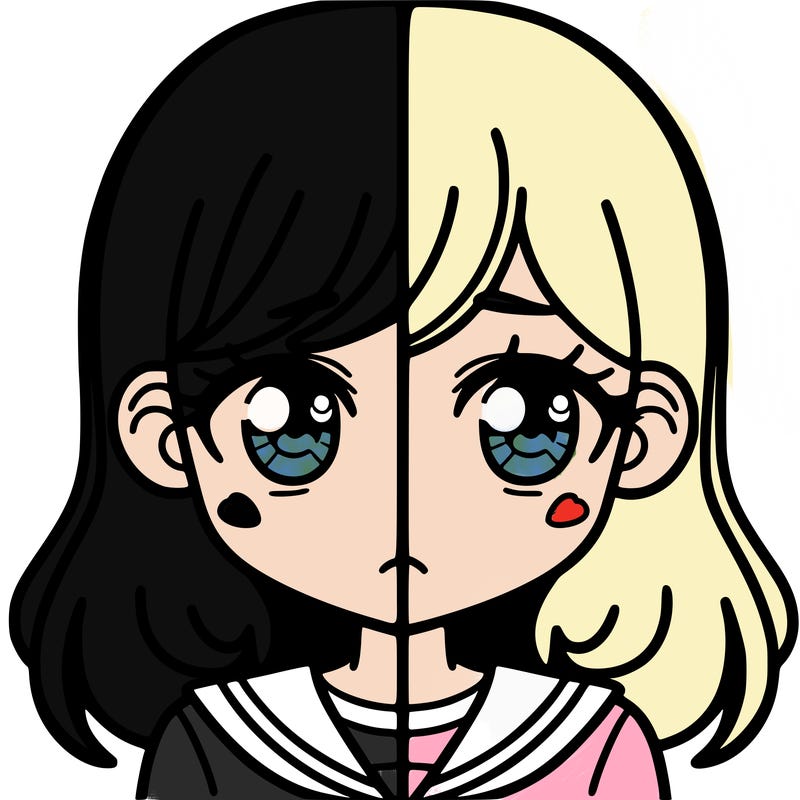 a split of a girl