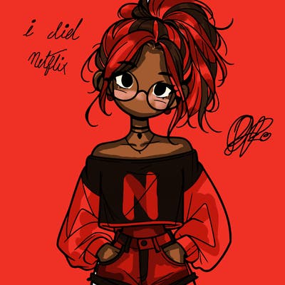 girl with a messy ponytail glasses a baggy crop top and jean shorts