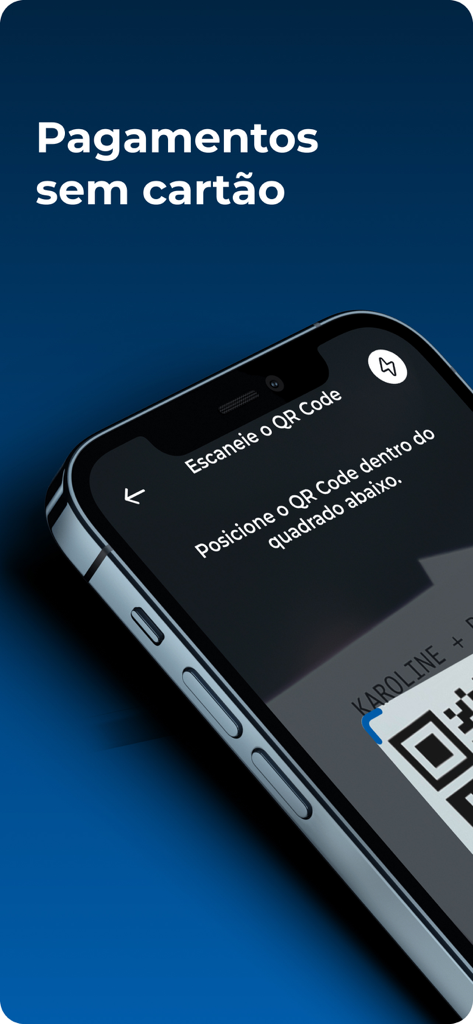 Aplicación Caixa Refeicao mostrando escáner de código QR para pagos sin tarjeta
