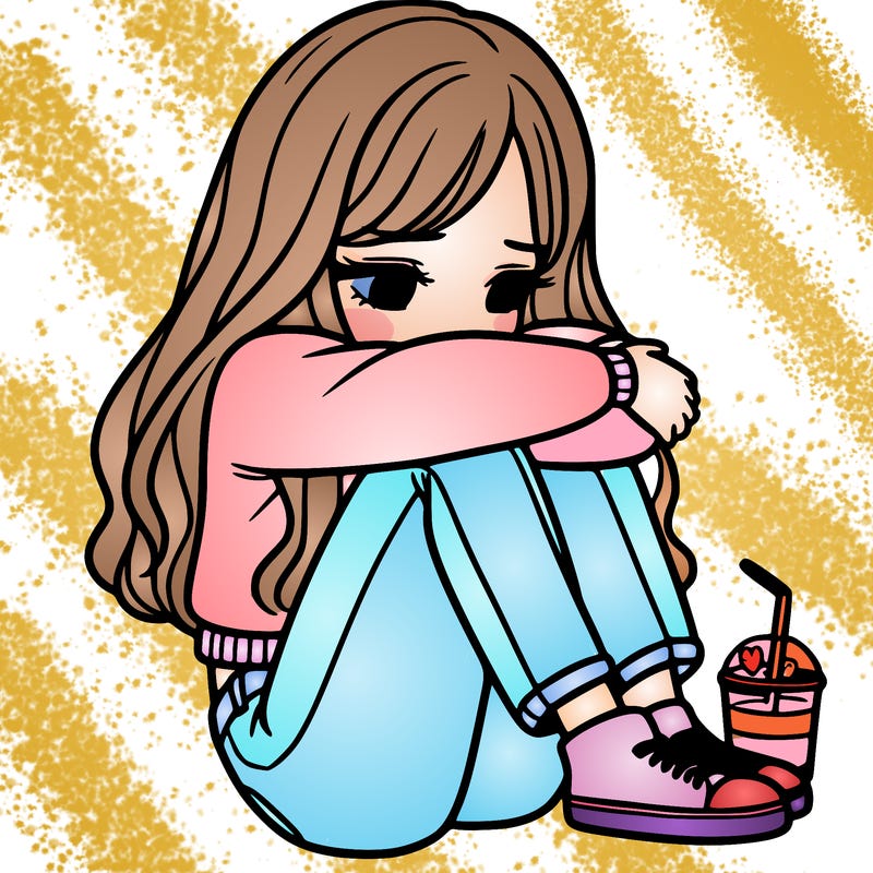 a girl  after a breakup