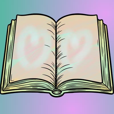 a  blank open book