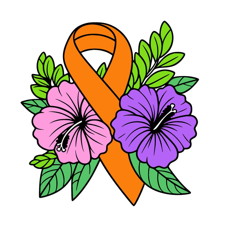 breast cancer awareness with hibiscus flowers