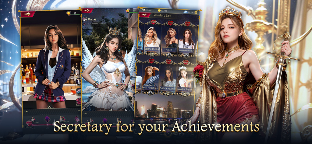 Legend City - Showcase of diverse female secretary characters in the Legend City strategy game