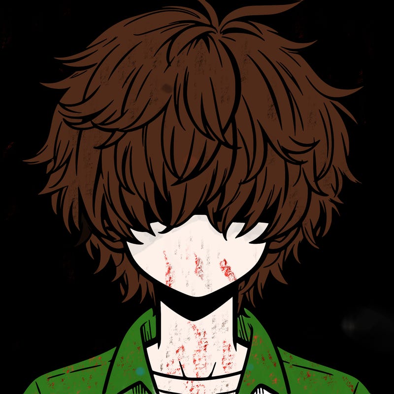 manga boy fluffy hair covering his eyes