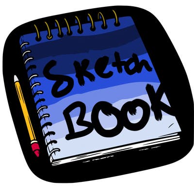 a blank sketch pad