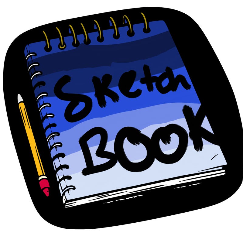 a blank sketch pad