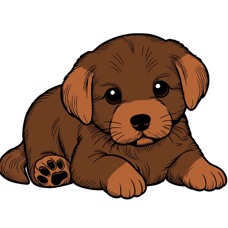 a cute realistic puppy