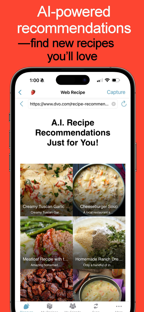 Recipe Keeper - Cook'n - Recomendações de receitas baseadas em IA no aplicativo Recipe Keeper