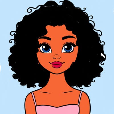 woman with curly hair