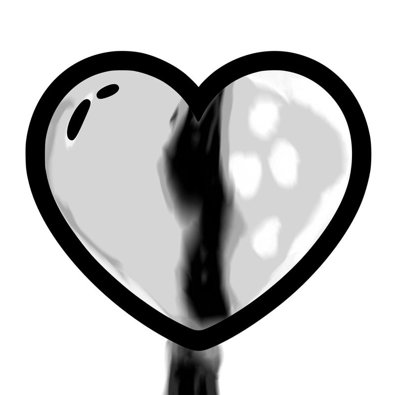 a blank heart