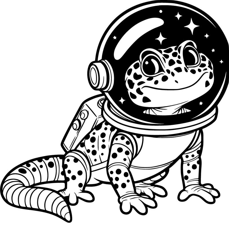 leopard gecko astronaut