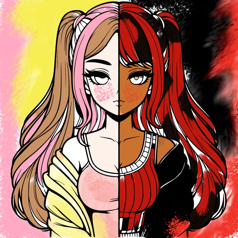 realistic girl split