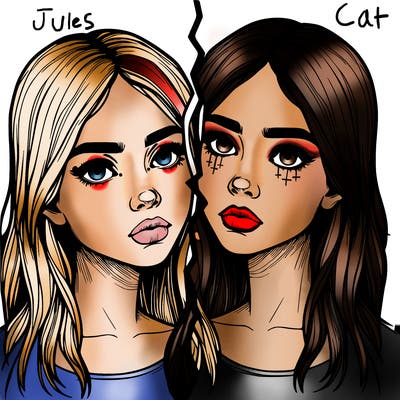 realistic girl split