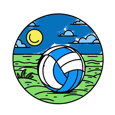 volleyball on a beach