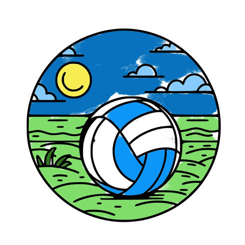 volleyball on a beach
