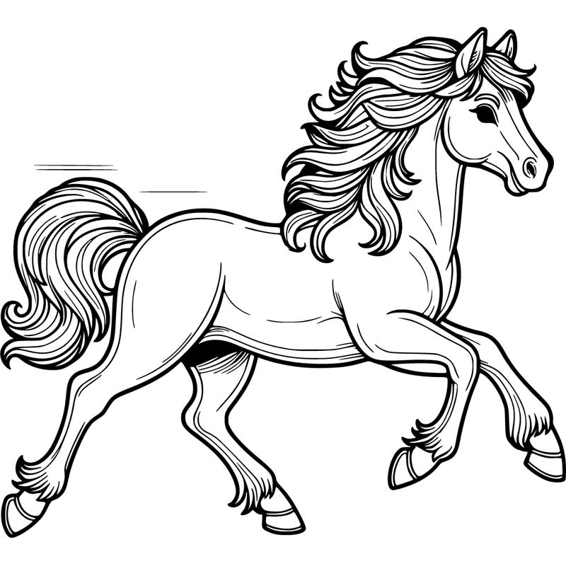 beautiful horse running
