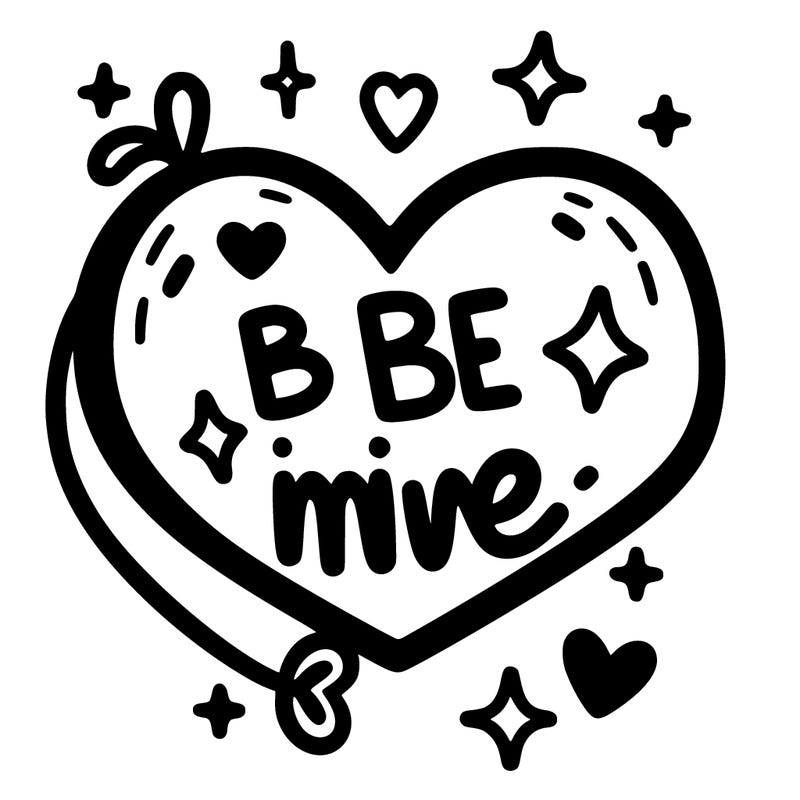one big heart saying be mine