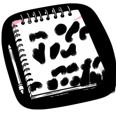 a blank sketch pad
