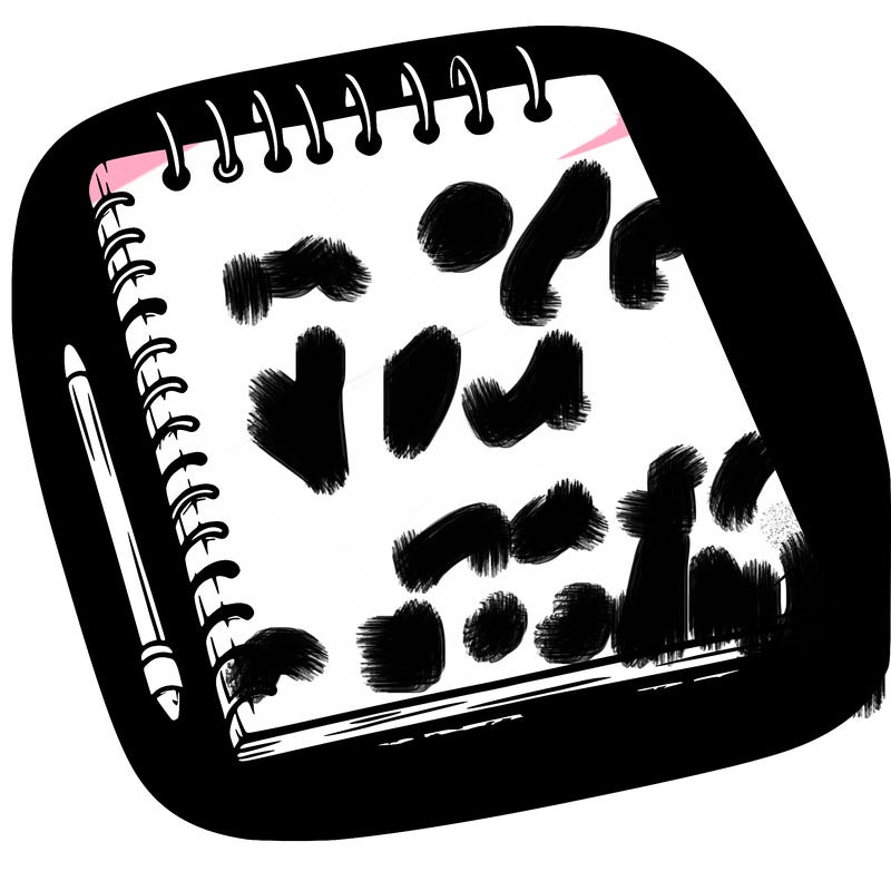 a blank sketch pad
