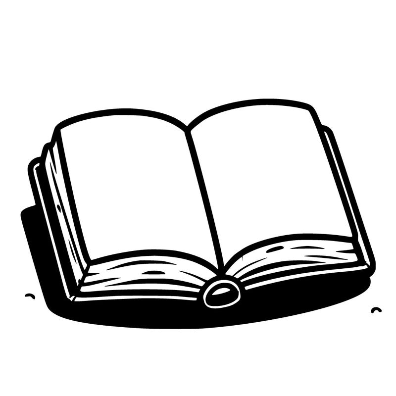 a blank open book