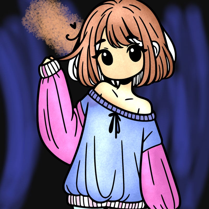 girl in baggy sweater hanging off her shoulder