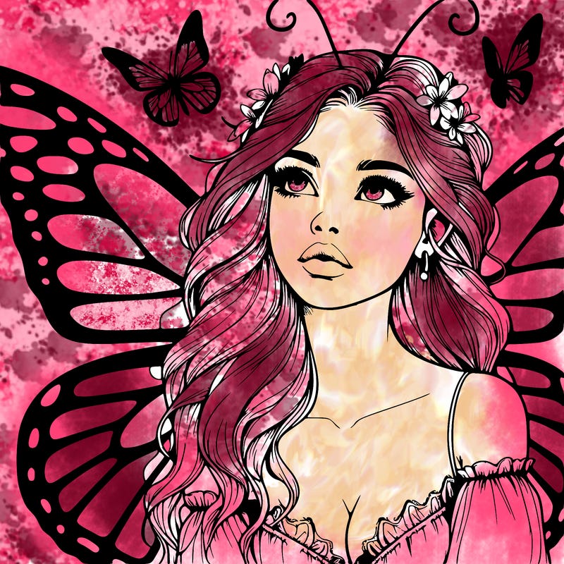 butterfly fairy realistic girl