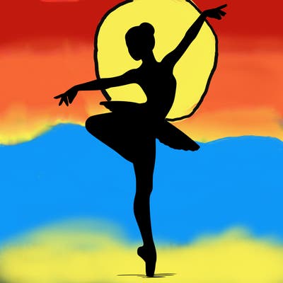 realistic person doing ballet