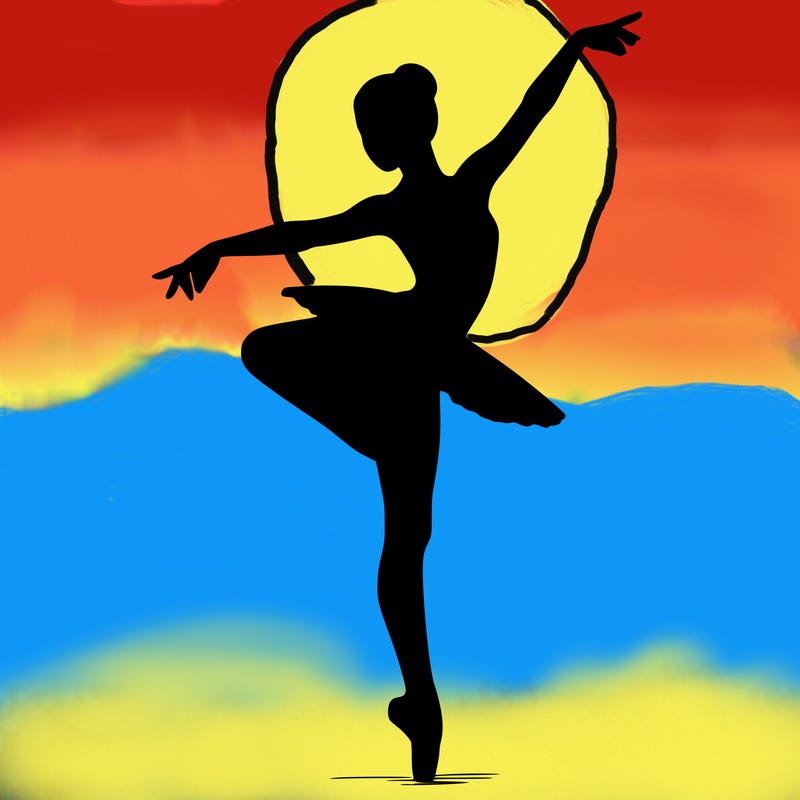 realistic person doing ballet