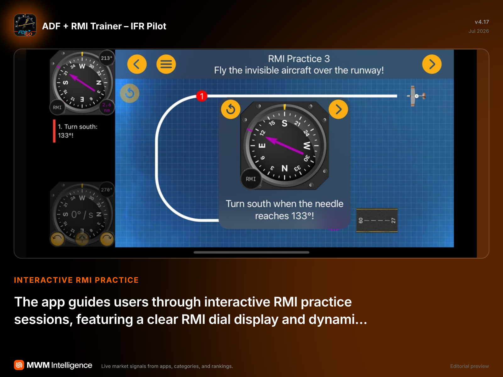 ADF + RMI Trainer – IFR Pilot - Education App | MWM