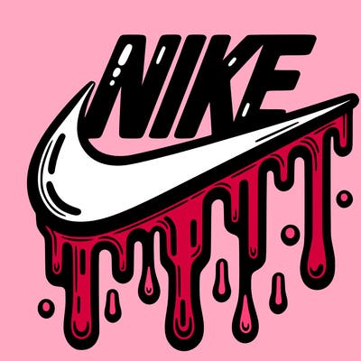 dripping nike logo