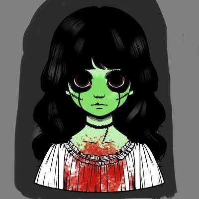 realistic girl creepy for halloween