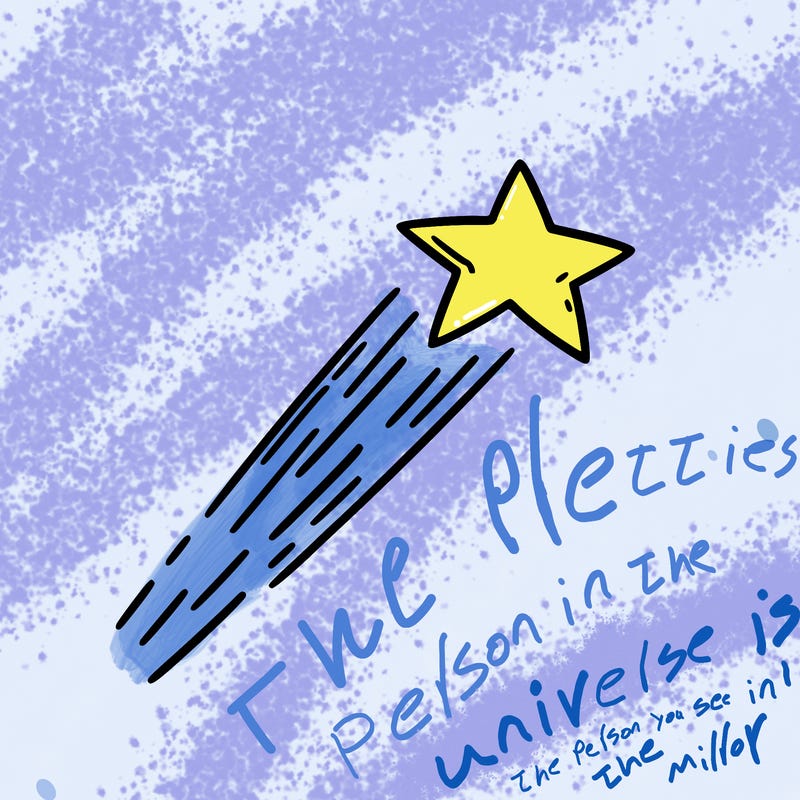 a shooting star in the sky