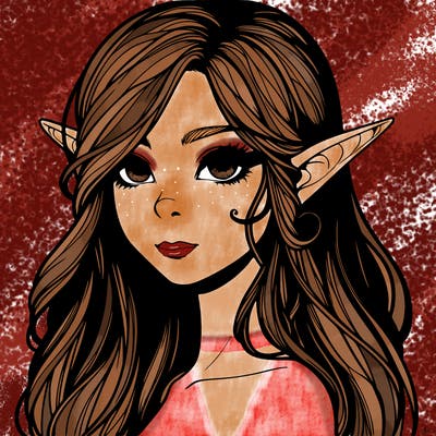 elf girl realistic dark fantasy