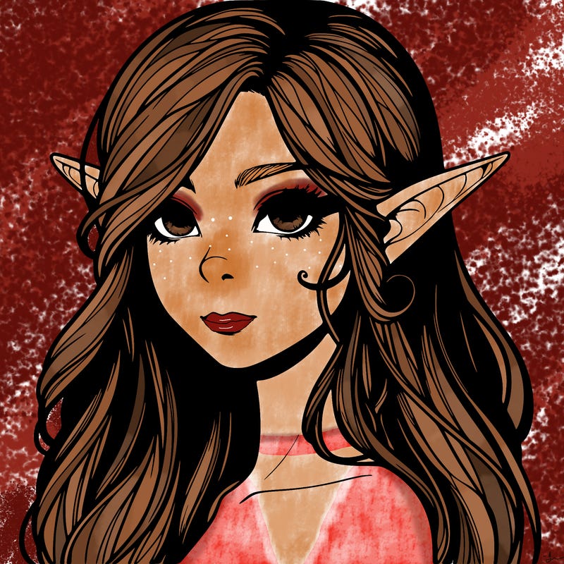 elf girl realistic dark fantasy