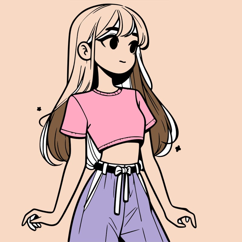 girl in a cute crop top