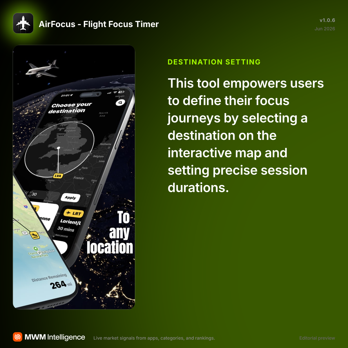 AirFocus - Flight Focus Timer - Productivity App | MWM