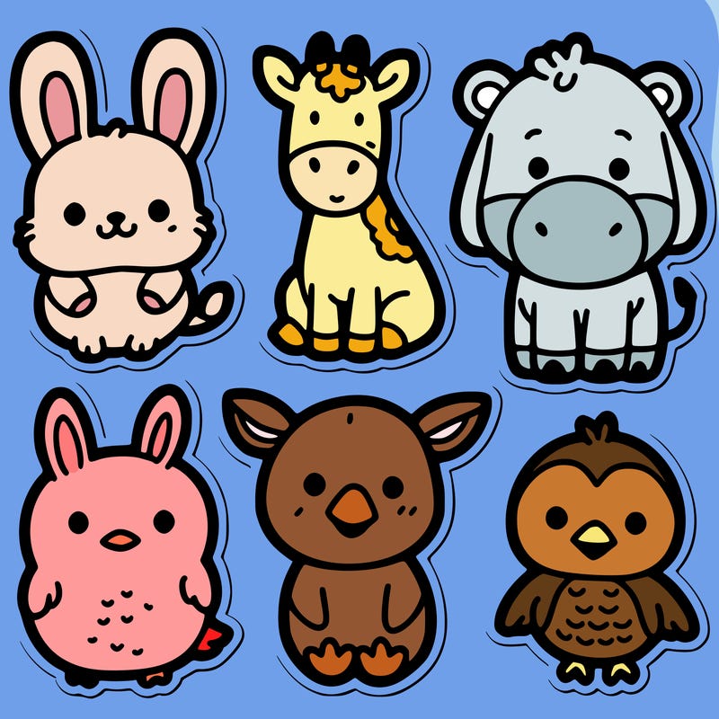 cute animal stickers