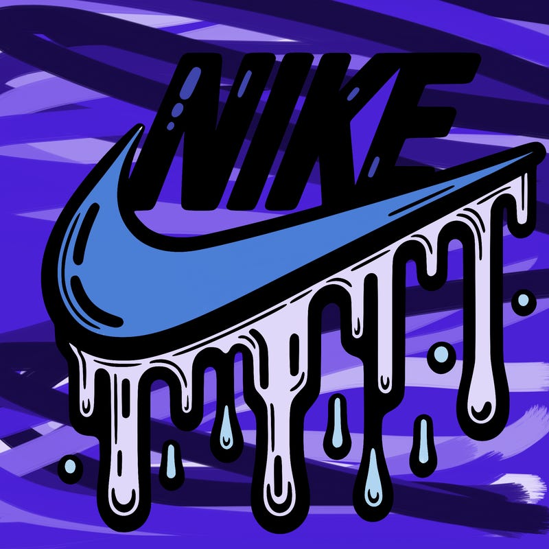 dripping nike logo