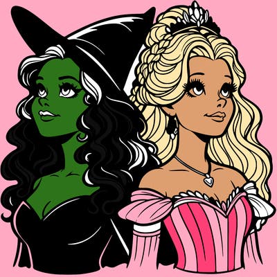 'elphaba and glinda (realistic)