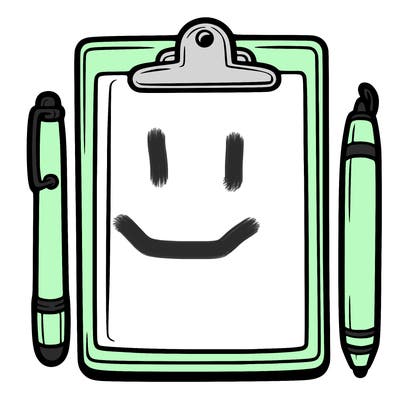 blank clip board with pen