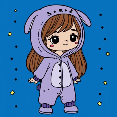 girl in onesie