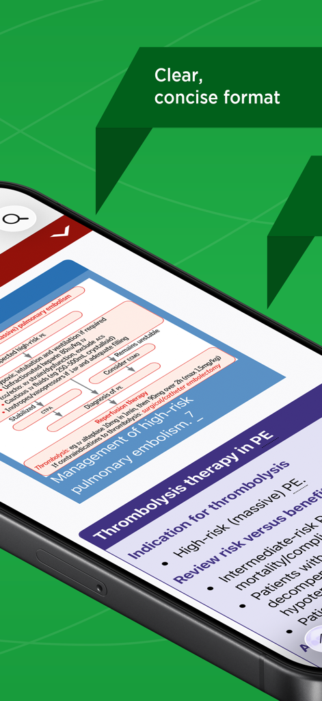 Oxford Handbook Clinical Med - 명확하고 간결한 의료 관리 흐름도를 보여주는 옥스퍼드 임상 의학 핸드북 앱 스크린샷