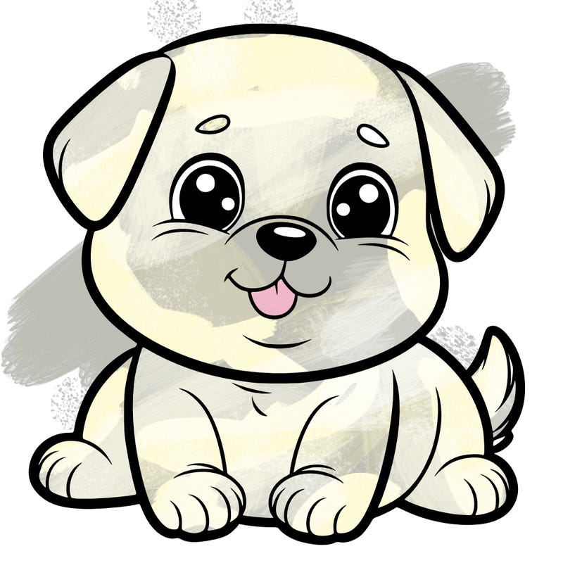 a cute chubby lab puppy