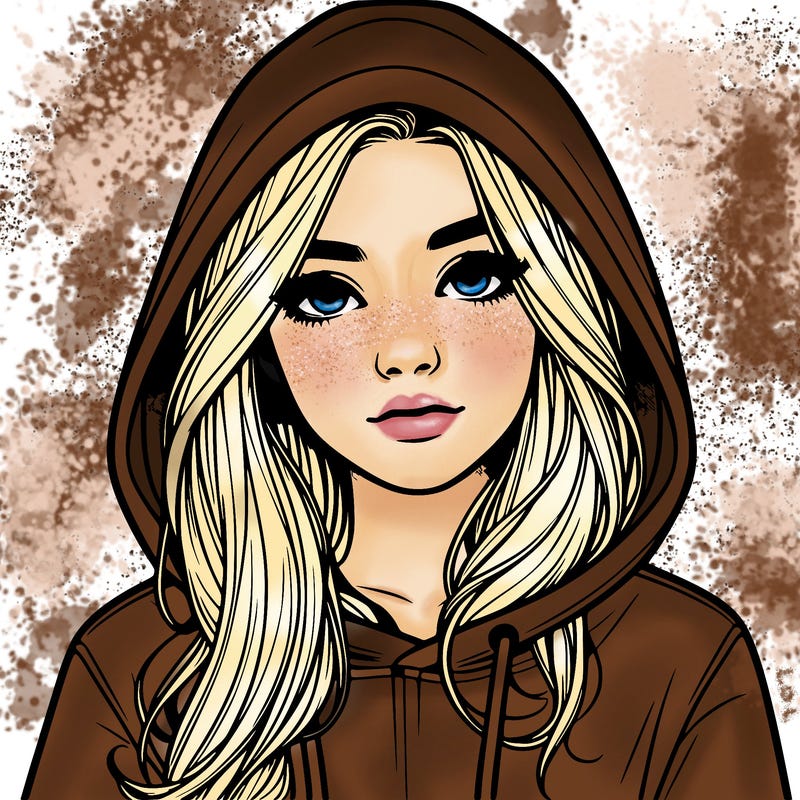 realistic girl with a hoodie