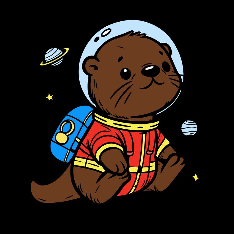otter in a space suit