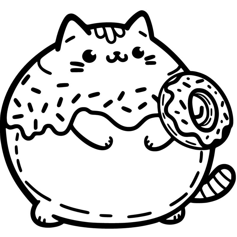 fat doughnut cat